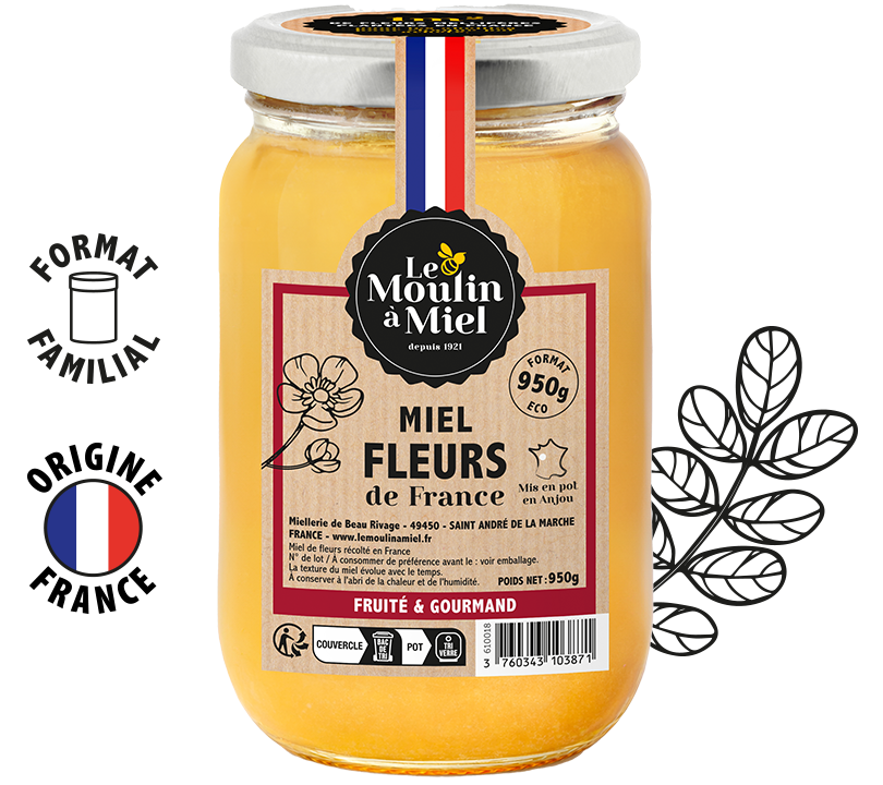 Miel de fleurs de France format familial