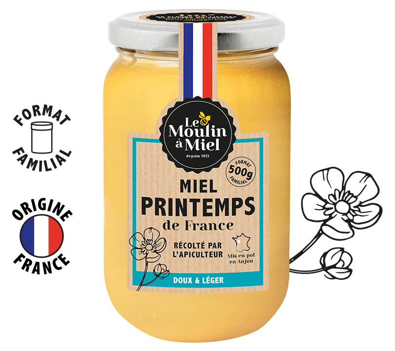Miel printemps de France format familial